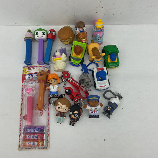 Various Toy Figure Lot Pez Fisher Price Little People Funko Action Figure Toys