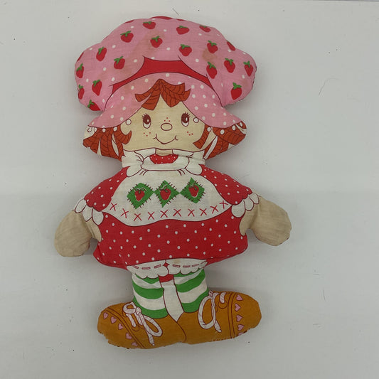 Vintage 1980s Strawberry Shortcake Handmade Pillow Plush Doll Toy Stuffed