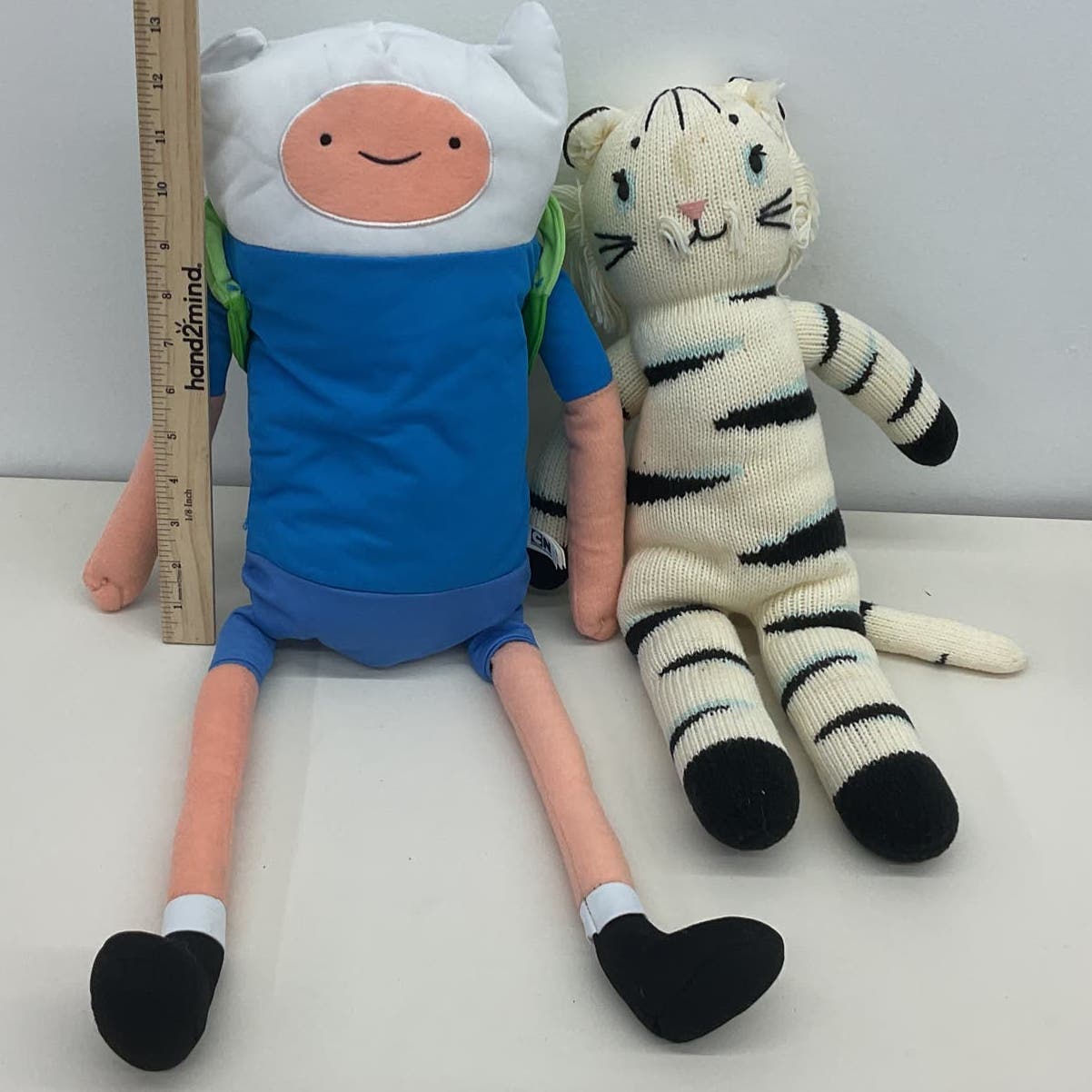 2 Plush Blabla Black White Striped Zebra Cartoon Network Finn Adventure Time - Warehouse Toys