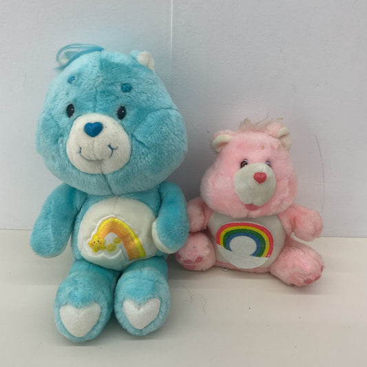 Vintage Kenner 1980s LOT 2 Care Bears Blue Wish Cheer Bear Coin Bank Plush