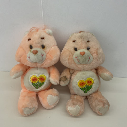 Vintage 1980s LOT Kenner 2 Orange Friend Care Bears Plush Dolls Toys Stuffed