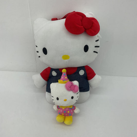 Sanrio LOT Mini Happy Birthday Hello Kitty Plush & Backpack Stuffed Animal
