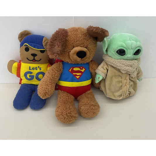 Vintage Fisher Price Teddy Bear GUND Superman Bear & Baby Grogu Star Wars Plush