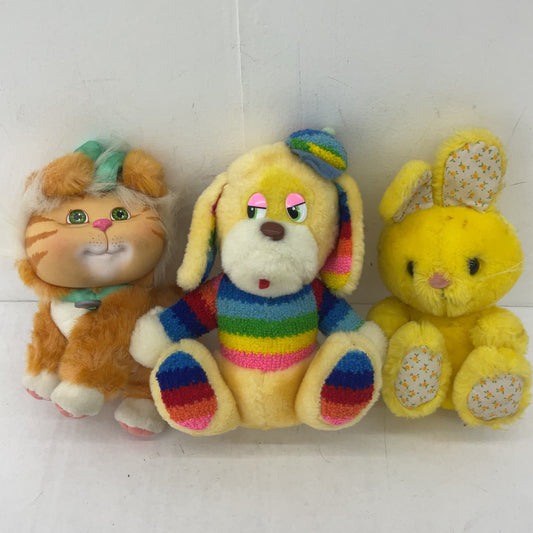 Various VTG Plush Toys Dakin Yellow Bunny Funworld Dog Cat Stuffed Animal