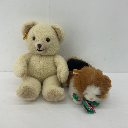 Vintage Russ Snuggle Bear Stuffed Animal Toy and Cat Plush