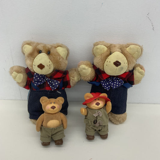Vintage Mini 1980s CPK Xavier Roberts Furskins Country Home Teddy Bears Plush