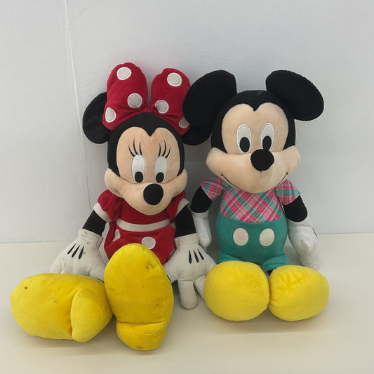Vintage Disney LOT Classic Mickey Minnie Mouse Plush Dolls Stuffed Toys