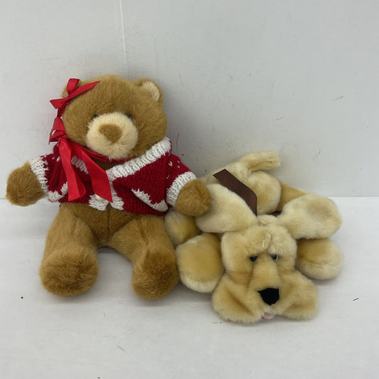 Vintage Brown Build a Bear and Dog Stuffed Animal Toy Plush Lot