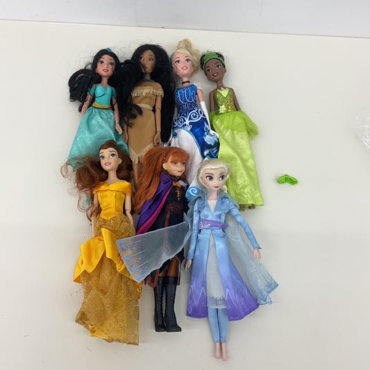 Used LOT Loose Disney Princess Fashion Play Dolls Elsa Pocahontas Belle