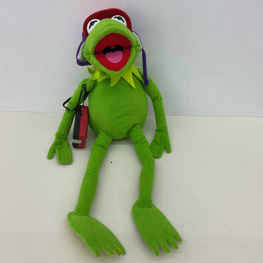 Vintage Macy's Frogtographer Muppets Kermit the Frog Large Plush Doll Used