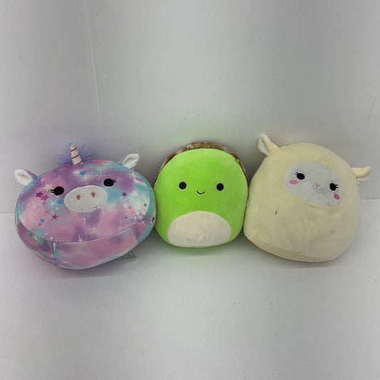 Squishmallows CUTE Cuddly LOT Green Turtle Purple Unicorn Yellow Lamb Plush Toys