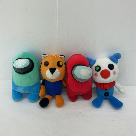 Adorable LOT Among Us Video Game Character & Piggy Clown Plush Dollies Stuffed - Warehouse Toys