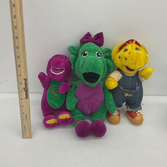 Barney Purple Stuffed Animal Plush Lot Baby Bop Yellow Dinosaur Collection - Warehouse Toys