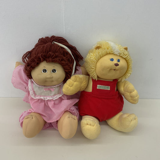 CPK Cabbage Patch Kids LOT 2 Vintage Play Dolls Koosa Pet Yarn Hair Little Girl - Warehouse Toys