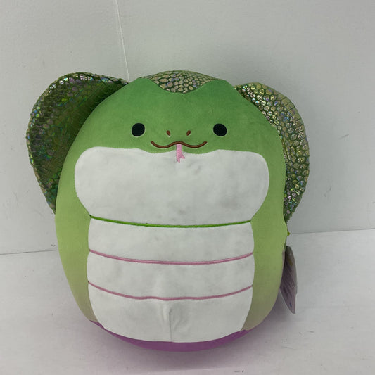 Cuddly Soft Squishmallows Green Purple Viper Snake Reptile Plush Pillow Doll - Warehouse Toys