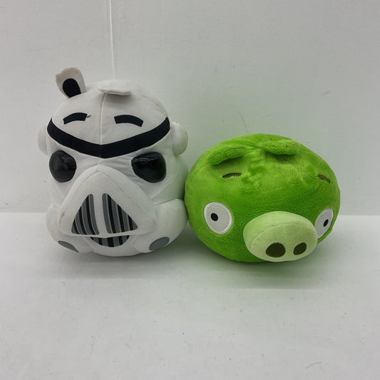 CUTE Angry Birds Green Pig & Star Wars Storm Trooper Pig White Plush Dolls - Warehouse Toys