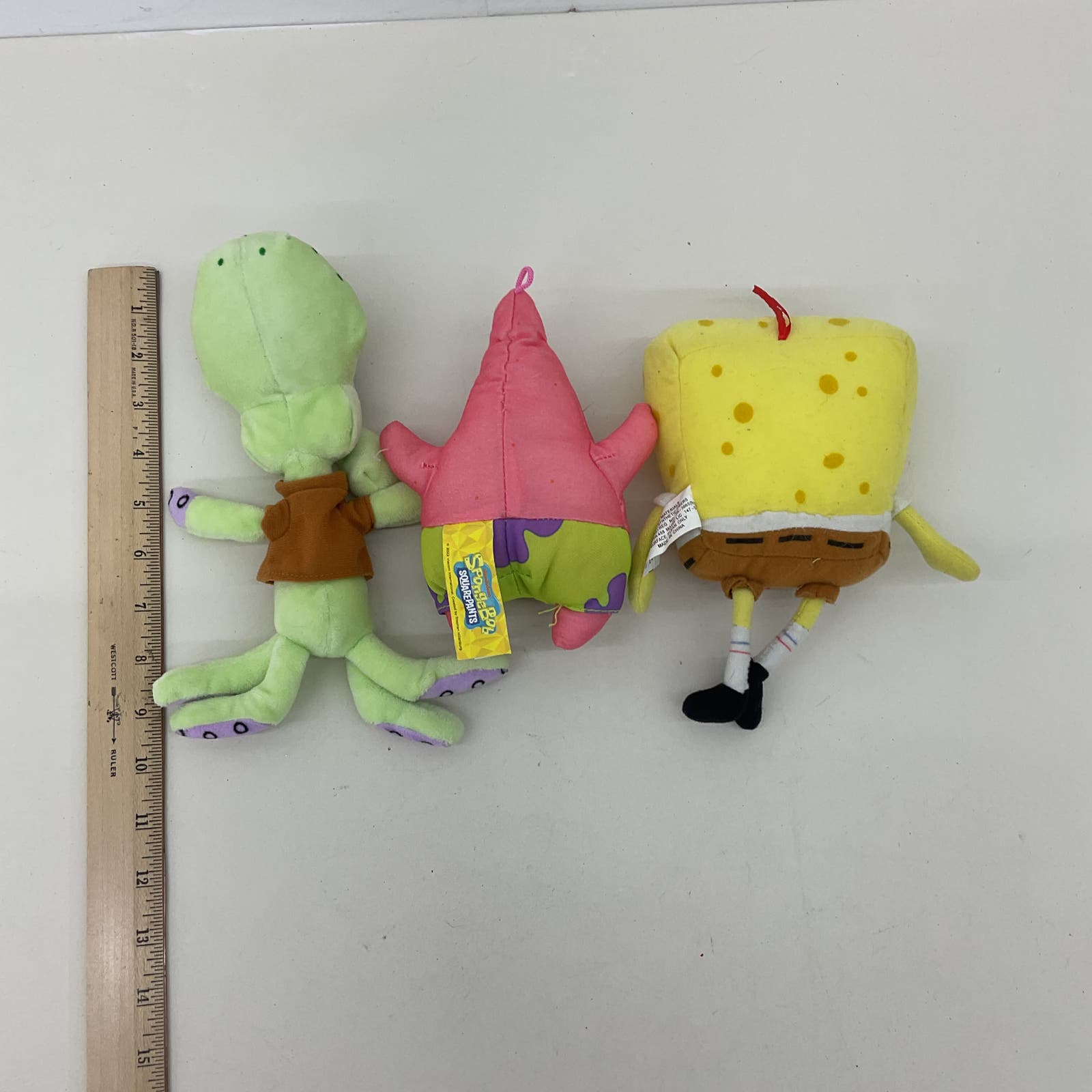 Cute Cuddly LOT 3 Nickelodeon Spongebob Squarepants Squidward Patrick Star Plush - Warehouse Toys