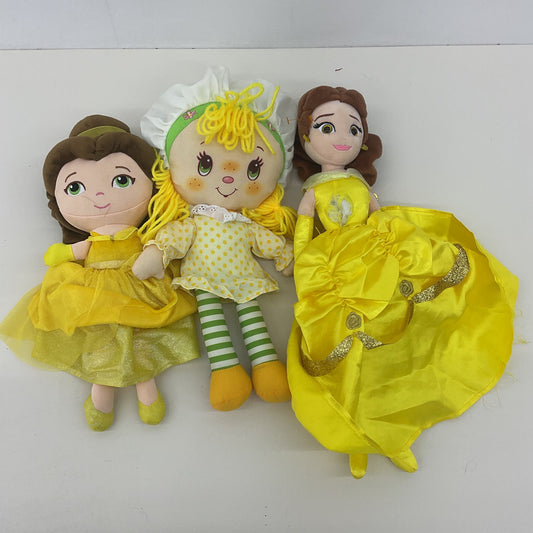 CUTE LOT Disney Princess Belle in Yellow Dress Strawberry Shortcake Lemon Doll - Warehouse Toys