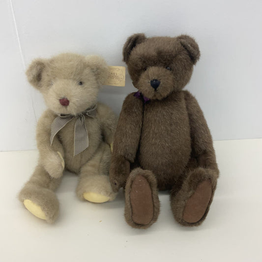 CUTE Poseable Jointed Brown Teddy Bears LOT Boyd's & Russ Berrie Plush Dolls - Warehouse Toys