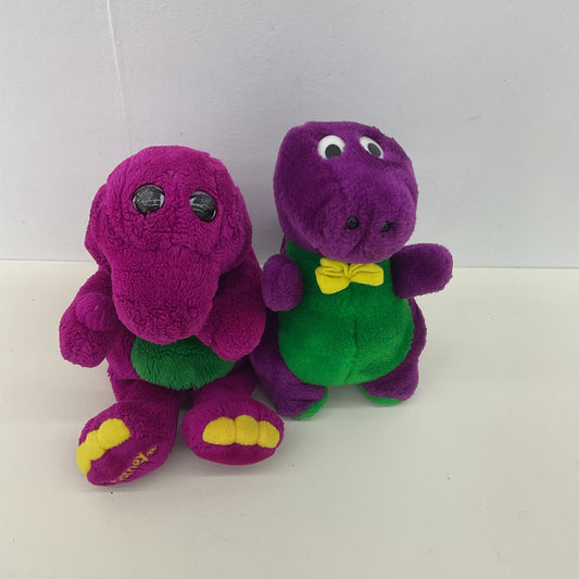 Dakin Purple Barney the Dinosaur Plush & Unbranded Purple Dino w/ Bow Tie Dolls - Warehouse Toys