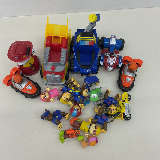 Paw Patrol Action Figures Cake Toppers Rubble Skye Marshall Vehicles Cars Used
