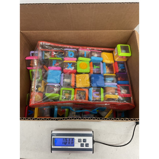 Fisher Price Peek A Boo Building Blocks Sensory Cubes Wholesale Lot - Warehouse Toys