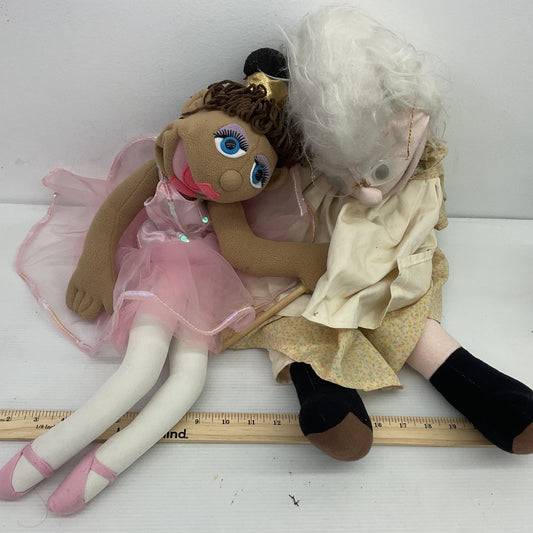Hand & Rod Puppet LOT Melissa & Doug Ballerina Granny with Glasses Church Kids - Warehouse Toys