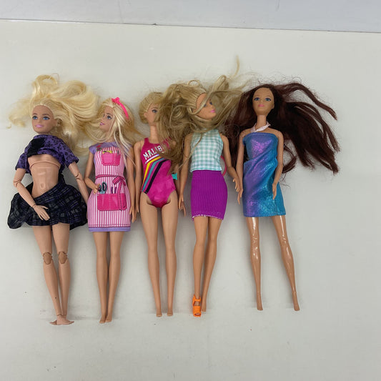 Loose Barbie & Other Fashion Doll LOT Blonde Brunette in Outfits Used - Warehouse Toys