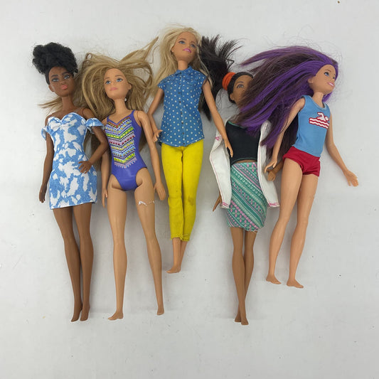 Loose LOT Mixed Mattel Barbie & Others Fashion Toy Dolls Brunette Blonde - Warehouse Toys