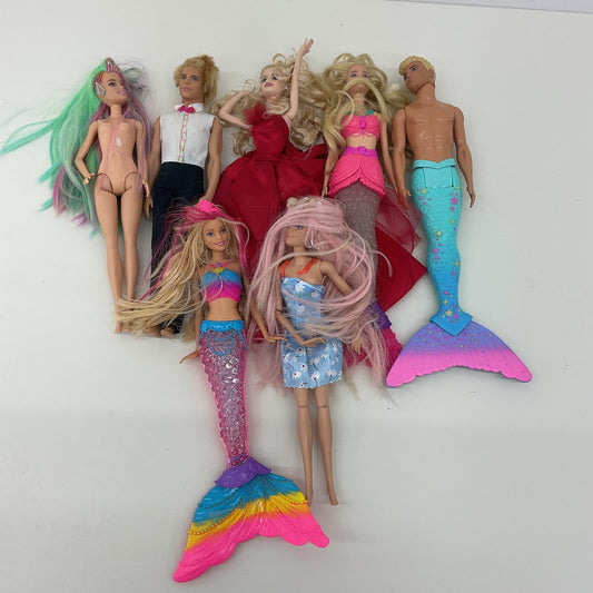 Loose Used LOT Mattel Barbie & Others Fashion Dolls Mermaid Blonde Hair Mixed - Warehouse Toys