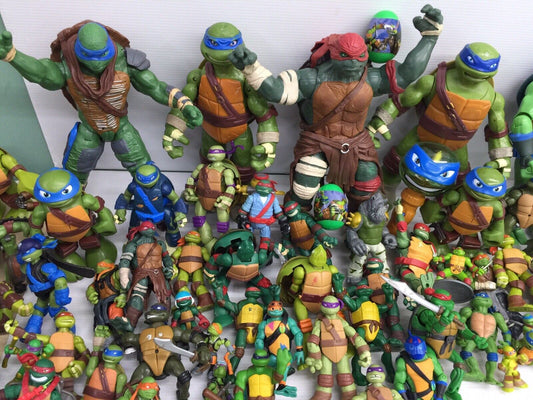 LOT 15 lbs Teenage Mutant Minja Turtles Action Figures Toys Donatello TMNT Used - Warehouse Toys