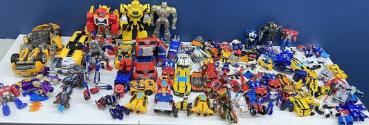 LOT 26 lbs Transformers Action Figures Optimus Prime Decepticon Autobot Used - Warehouse Toys