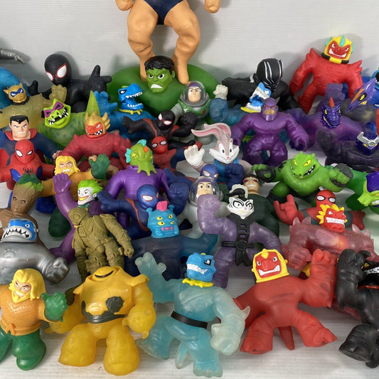 LOT 47 Moose Heroes Goo Jit Zu Squishy Action Figure Marvel DC Stretch Armstrong - Warehouse Toys