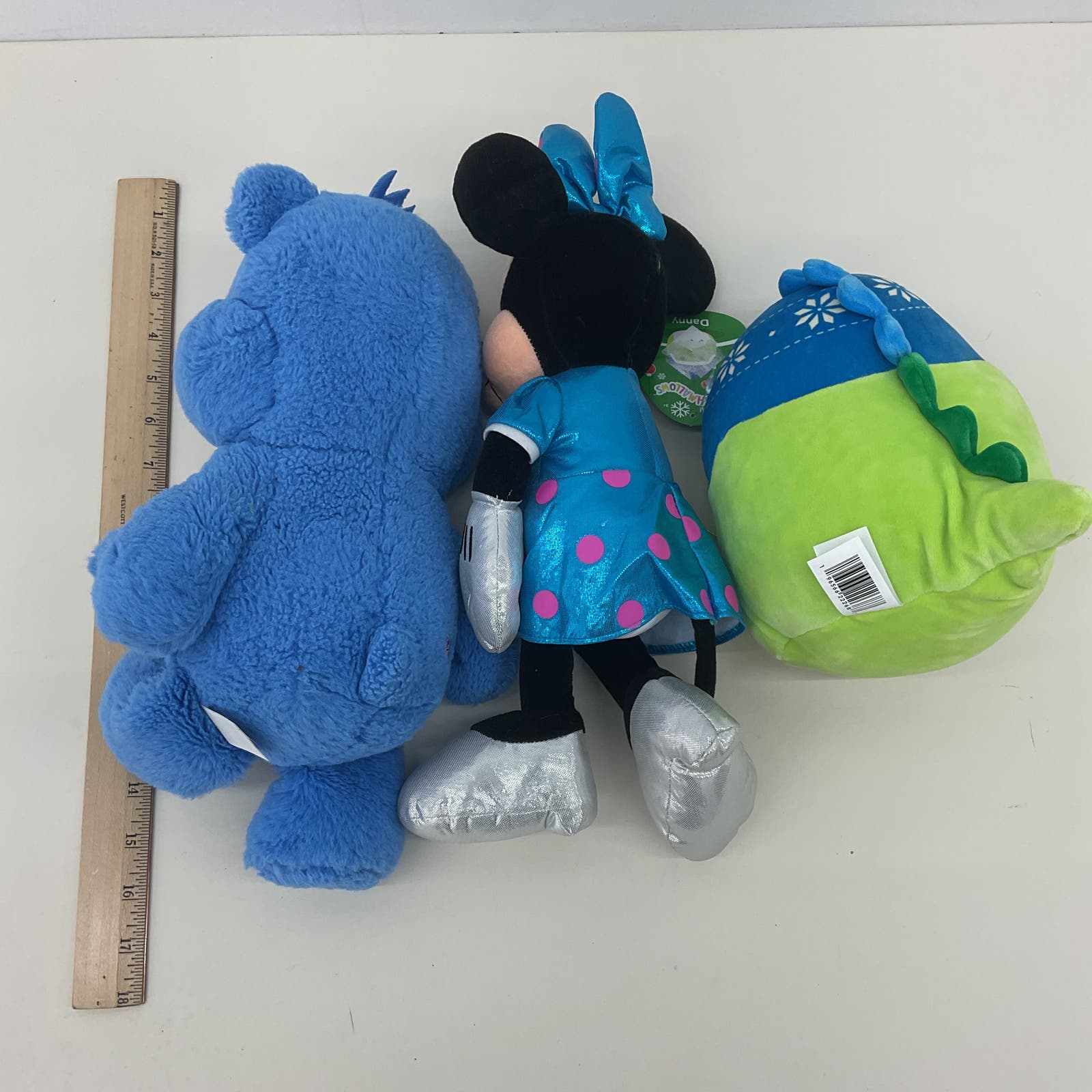LOT Disney Metallic Minnie Mouse Squishmallows Green Dino Grumpy Care Bear Plush - Warehouse Toys