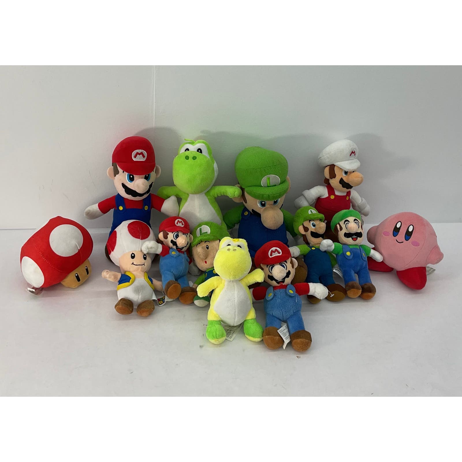 LOT of 13 Nintendo Super Mario Bros Plush Toy Figures Mario Luigi