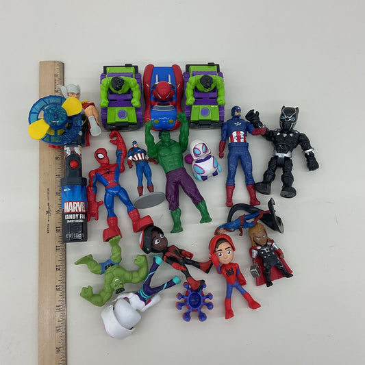 Marvel Avengers Spiderman Mixed Action Figures LOT Vehicles Cars Used - Warehouse Toys