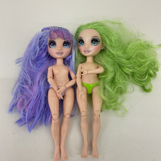 MGA Multicolor Fashion Doll LOT Rainbow High Green Purple Hair Loose Used - Warehouse Toys