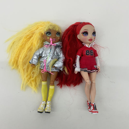 MGA Rainbow High Red Yellow Fashion Play Dolls LOT 2 Used Loose - Warehouse Toys
