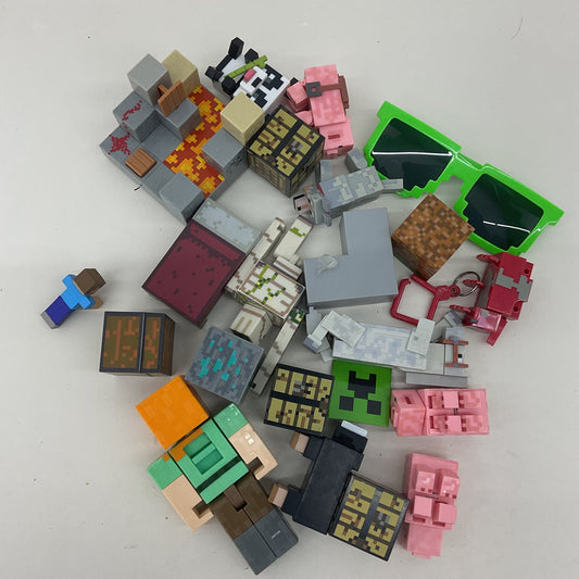 Minecraft Blocks Play Set Pieces Figures Used Loose LOT - Warehouse Toys