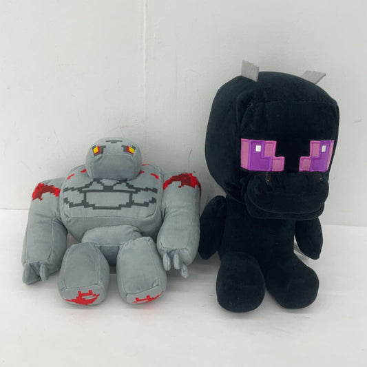 Minecraft Gray Black Stuffed Animal Video Game Plush Toy Lot - Warehouse Toys