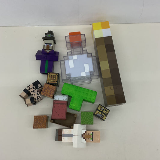 Minecraft Mixed Play Set Pieces Figures Toys Used Loose Blocks - Warehouse Toys