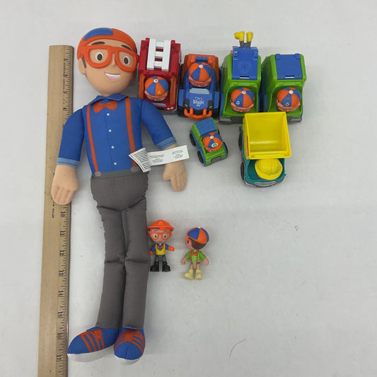 Mixed Blippi Character Plush Doll LOT Toy Figures Cake Toppers Vehicles Cars - Warehouse Toys