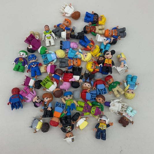 Mixed Duplo Minifigs Mini Figures Toys DC Comics Disney Characters Various Used - Warehouse Toys