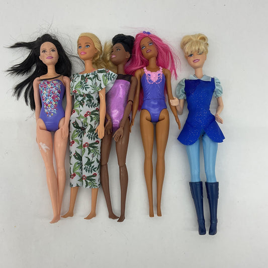 Mixed Loose LOT Barbie & Others Fashion Dolls Blonde Pink Hair Caucasian Black - Warehouse Toys