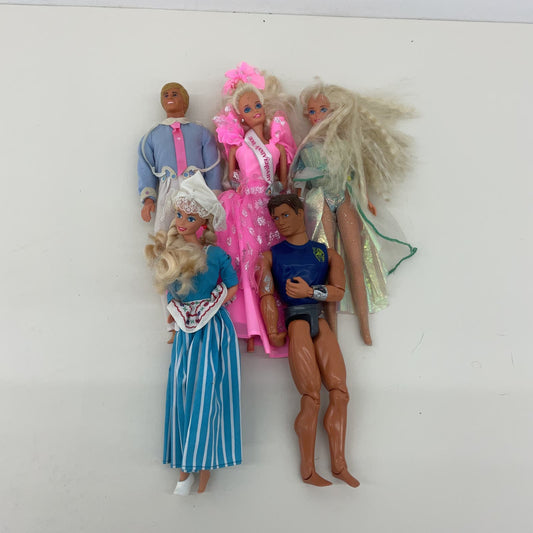 Mixed Loose LOT Mattel Barbie Ken Fashion Dolls Used Blonde Hair - Warehouse Toys