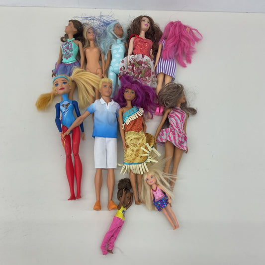 Mixed Loose LOT Mattel Barbie Ken & Others Fashion Play Dolls Blonde Hair Used - Warehouse Toys