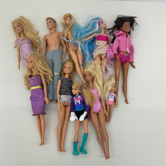 Mixed LOOSE Mattel Barbie & Others Fashion Dolls Blonde Used - Warehouse Toys