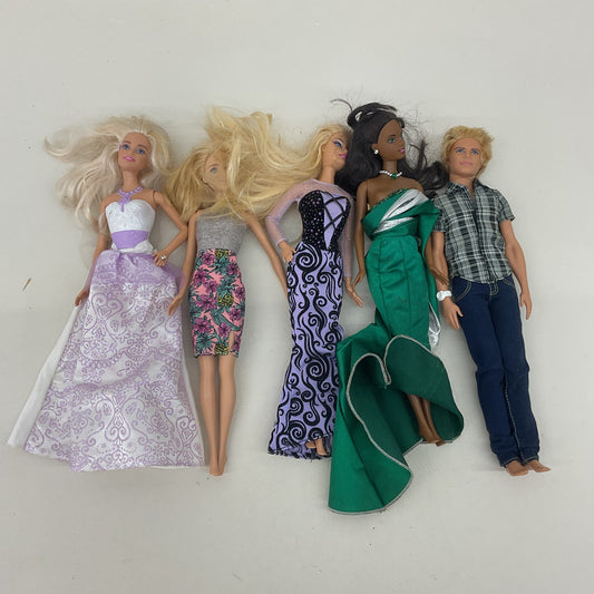 Mixed LOOSE Mattel Barbie & Others Fashion Dolls LOT in Outfits Used Blonde Ken - Warehouse Toys