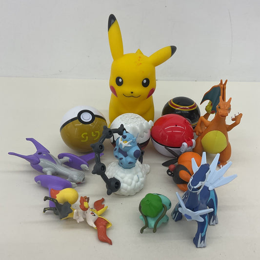 Mixed LOT Nintendo Pokemon Toy Figures Charizard Pikachu Bulbasaur Poke Balls - Warehouse Toys