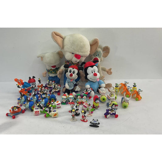Mixed LOT of 5 lbs Animaniacs Yakko Wakko Dot Pinky Brain Plush Toy Figures - Warehouse Toys